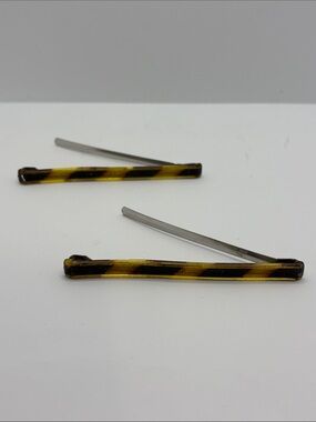 Vintage 2 Goody Stay Tight Clasp Clip Hair Barrettes 3” USA Mock Tortoise Shell